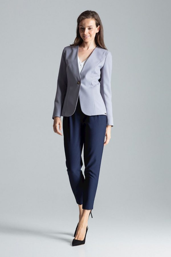 Grey Jacket in Jackets, Vests For Women with Polyester