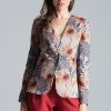Multicolor Jacket in Jackets, Vests For Women with Polyester