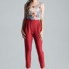 Red Women Trousers in Pants, Trousers, Shorts with Polyester