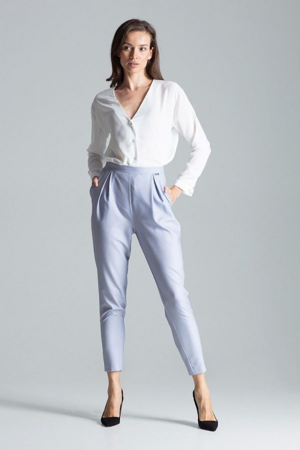 Grey Women Trousers in Pants, Trousers, Shorts with Polyester