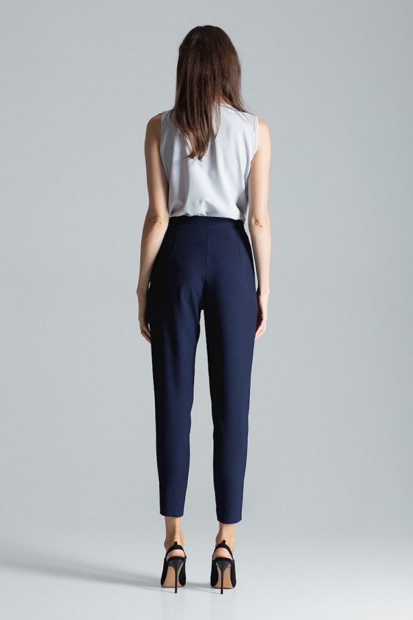 Navy Blue Women Trousers in Pants, Trousers, Shorts with Polyester