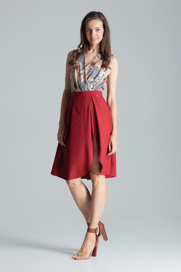 Red Skirt in Skirts with Polyester