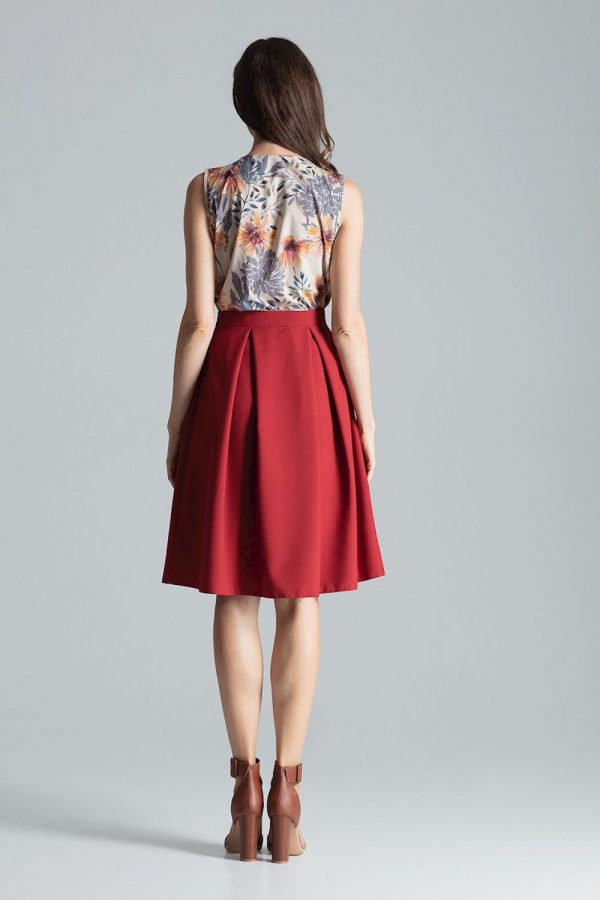 Red Skirt in Skirts with Polyester