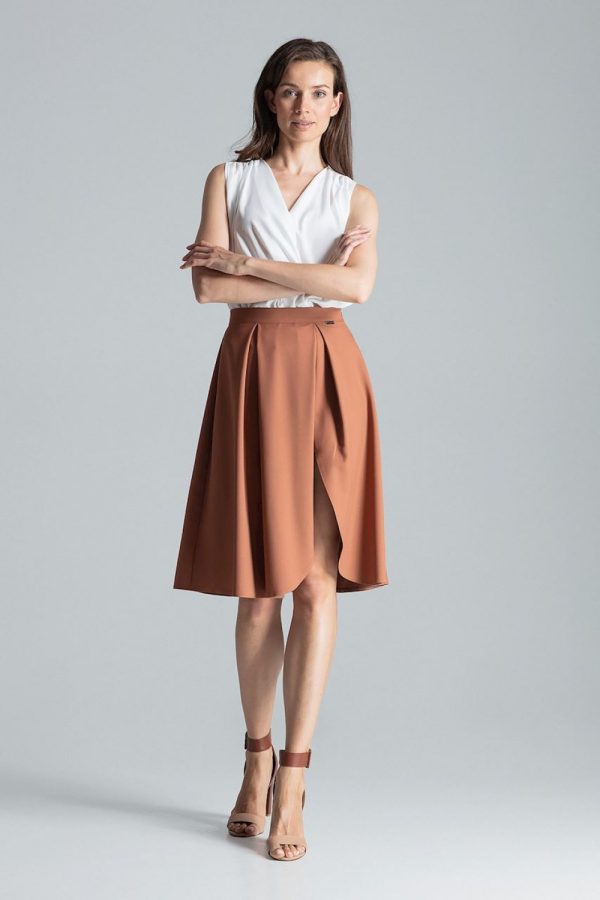 Brown Skirt in Skirts with Polyester