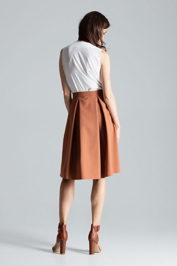 Brown Skirt in Skirts with Polyester