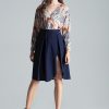 Navy Blue Skirt in Skirts with Polyester