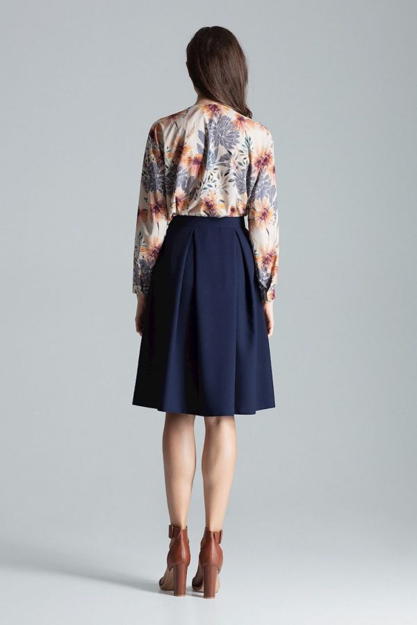 Navy Blue Skirt in Skirts with Polyester