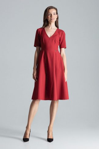 red Daydress model 135797 Figl