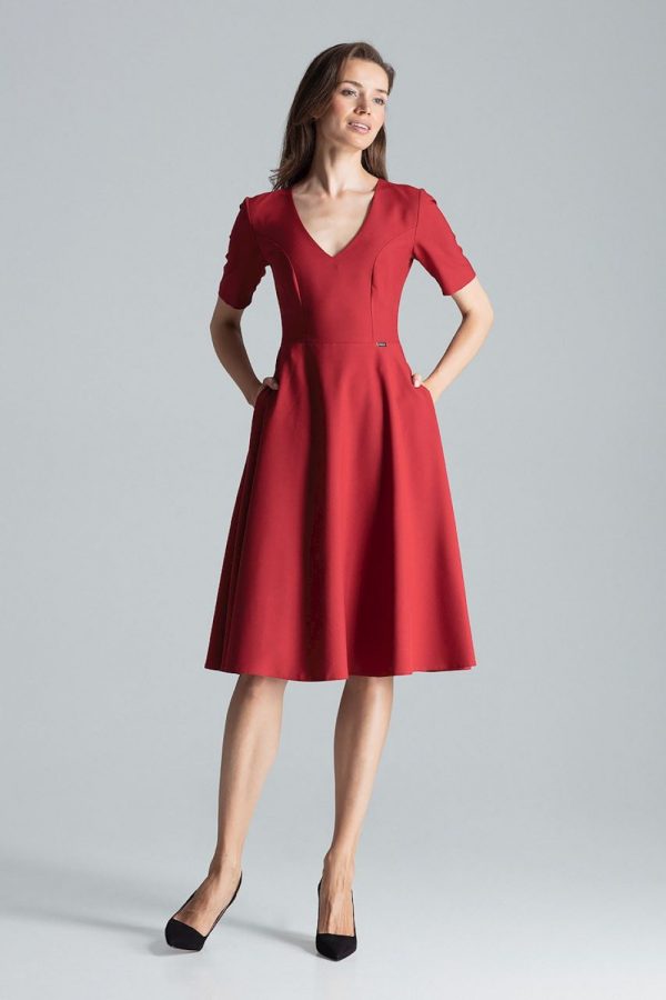 red Daydress model 135797 Figl