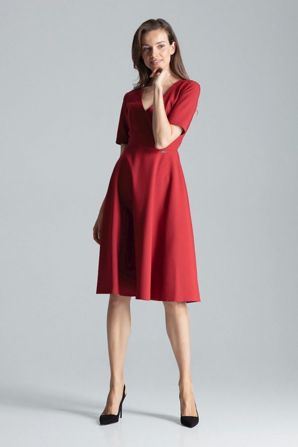 red Daydress model 135797 Figl