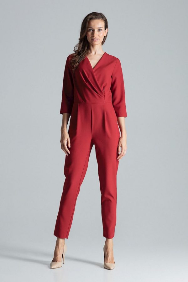 Red Suit in Playsuits For Women with Polyester