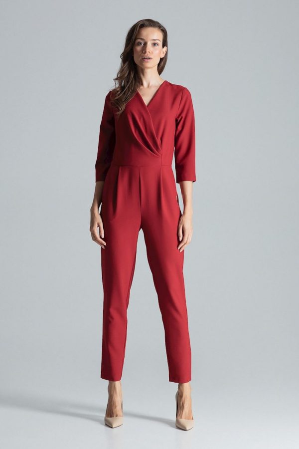 Red Suit in Playsuits For Women with Polyester