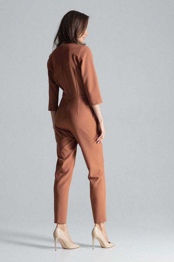 Brown Suit in Playsuits For Women with Polyester