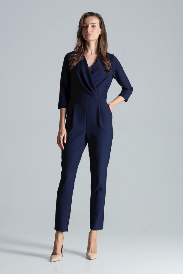 Navy Blue Suit in Playsuits For Women with Polyester