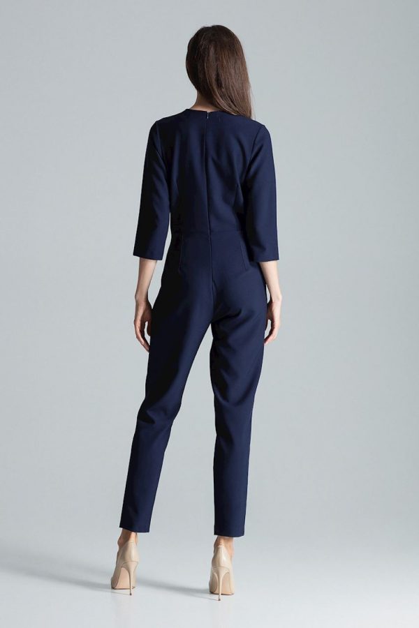Navy Blue Suit in Playsuits For Women with Polyester