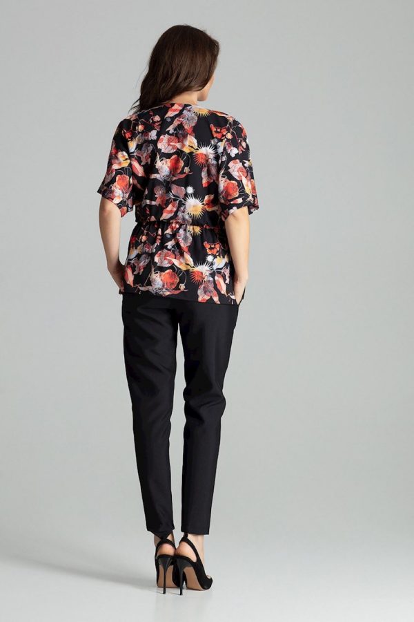 Black Blouse in Women`s Blouses, Tunics with Spandex and Polyester