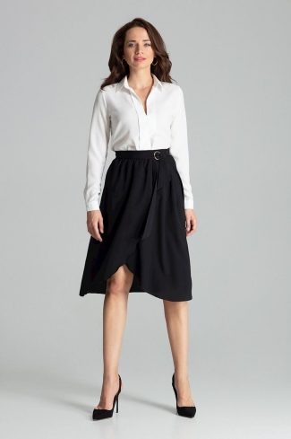 Black Skirt in Skirts with Spandex, Polyester and Viscose