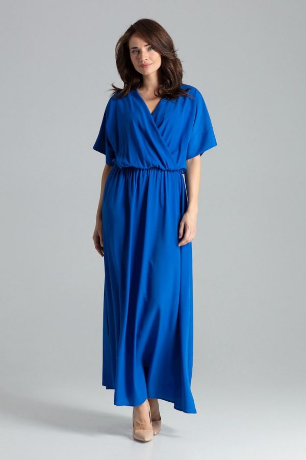 Blue Daydress in Day Dresses with Spandex, Polyester and Viscose