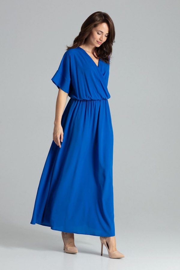 Blue Daydress in Day Dresses with Spandex, Polyester and Viscose