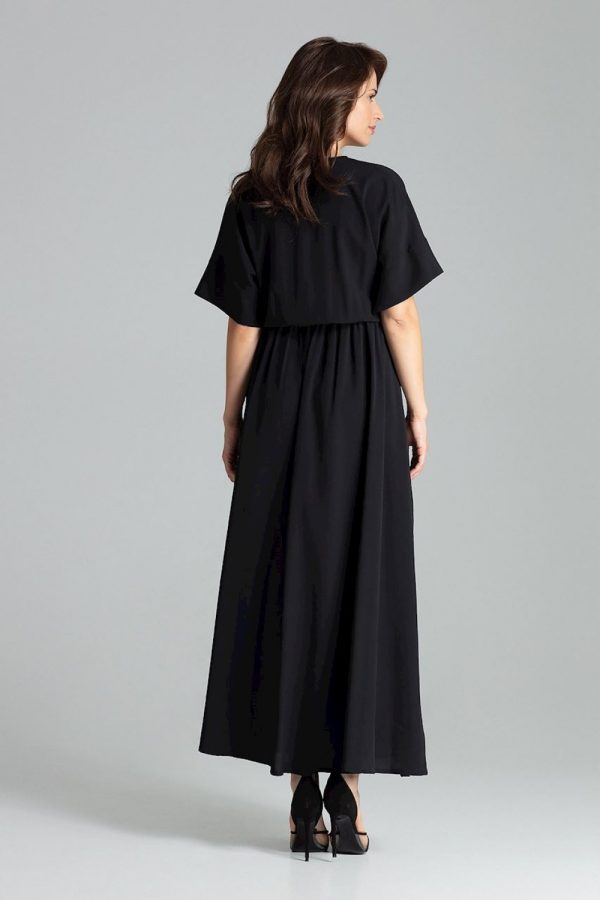 Black Daydress in Day Dresses with Spandex, Polyester and Viscose