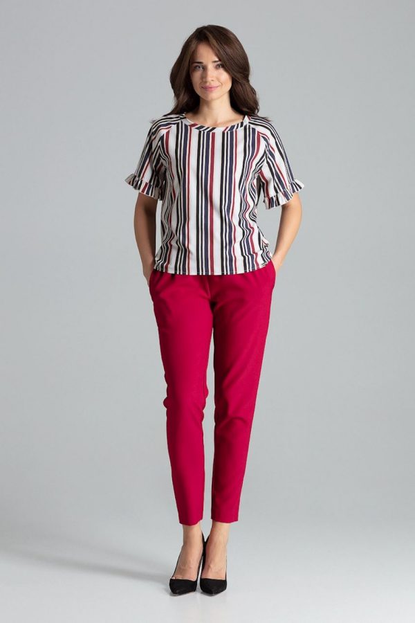 Multicolor Blouse in Women`s Blouses, Tunics with Spandex and Polyester