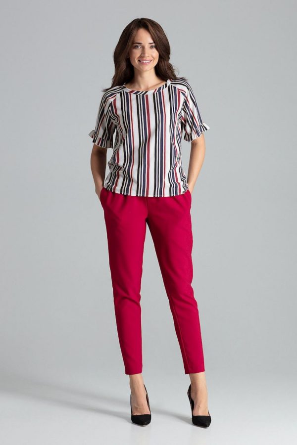 Multicolor Blouse in Women`s Blouses, Tunics with Spandex and Polyester