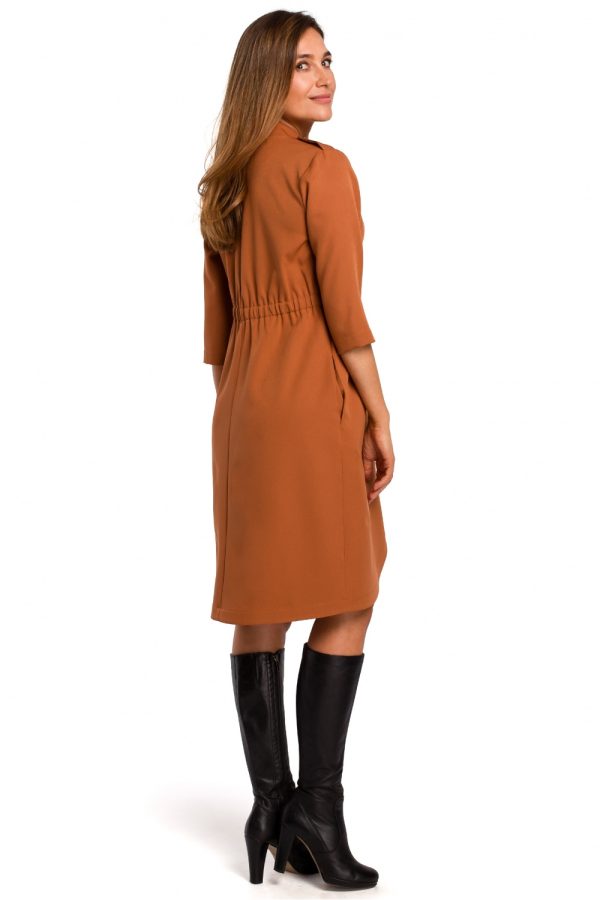 Brown Daydress in Day Dresses with Spandex and Polyester