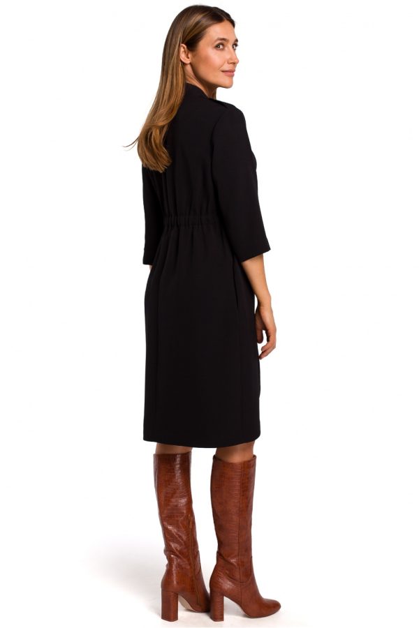 Black Daydress in Day Dresses with Spandex and Polyester