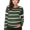 Green Pregnancy Sweater in Sweter Ciążowy with Acrylic