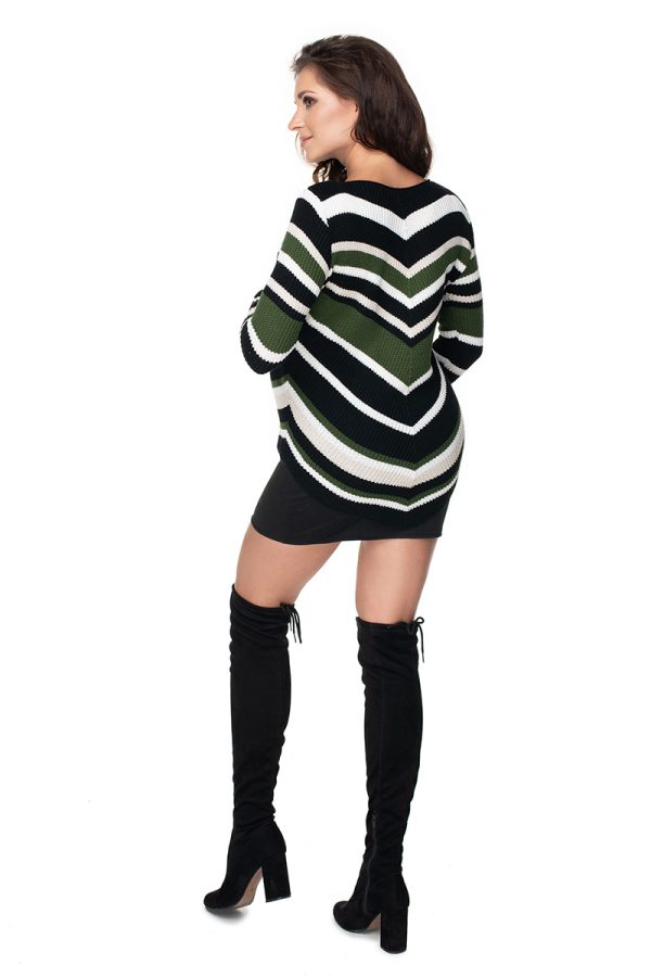 Green Pregnancy Sweater in Sweter Ciążowy with Acrylic