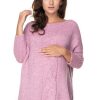 Pink Pregnancy Sweater in Sweter Ciążowy with Acrylic, Polyamide, Polyester and Wool