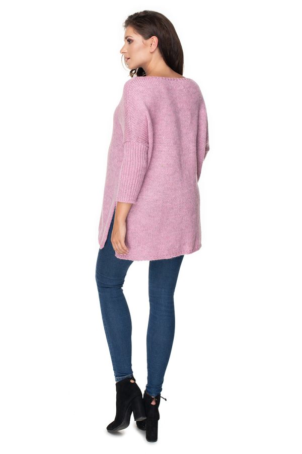 Pink Pregnancy Sweater in Sweter Ciążowy with Acrylic, Polyamide, Polyester and Wool