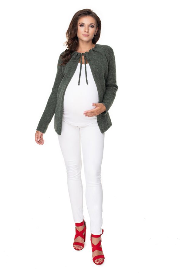 green Pregnancy cardigan model 135984 PeeKaBoo