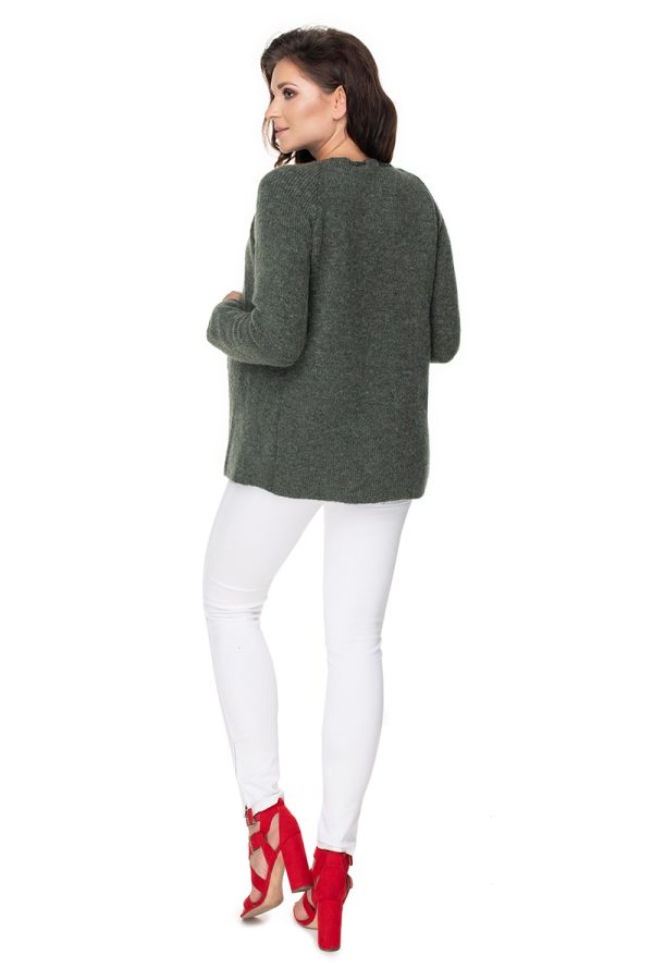 green Pregnancy cardigan model 135984 PeeKaBoo