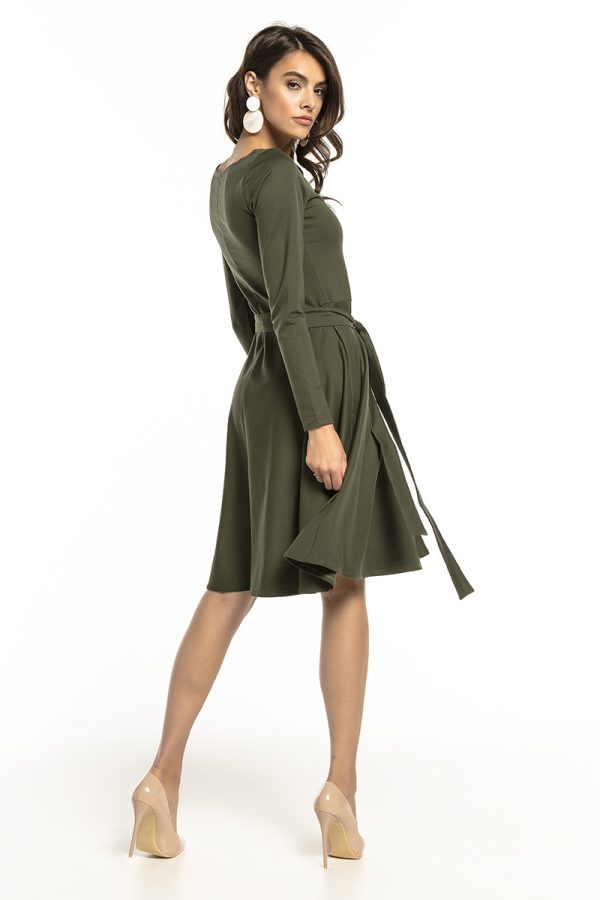 Green Daydress in Day Dresses with Cotton, Spandex and Polyester