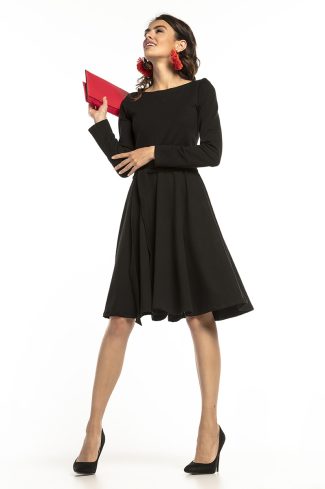 Black Daydress in Day Dresses with Cotton, Spandex and Polyester