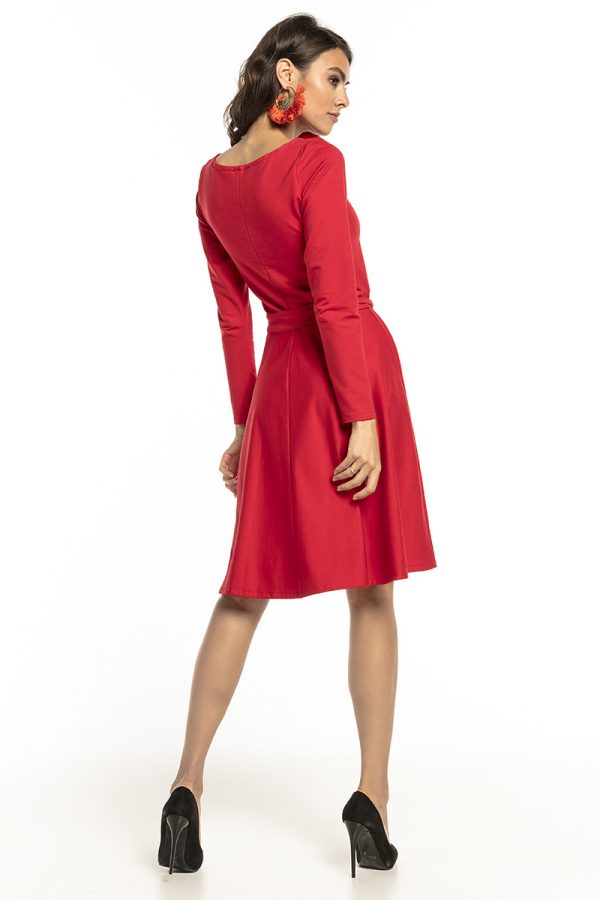 Red Daydress in Day Dresses with Cotton, Spandex and Polyester