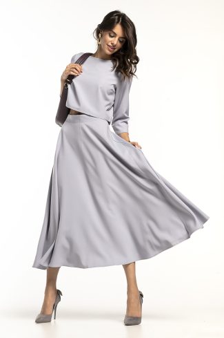 Grey Blouse in Women`s Blouses, Tunics with Spandex and Polyester