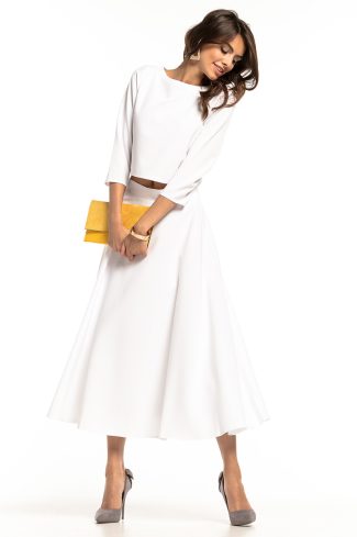White Blouse in Women`s Blouses, Tunics with Spandex and Polyester
