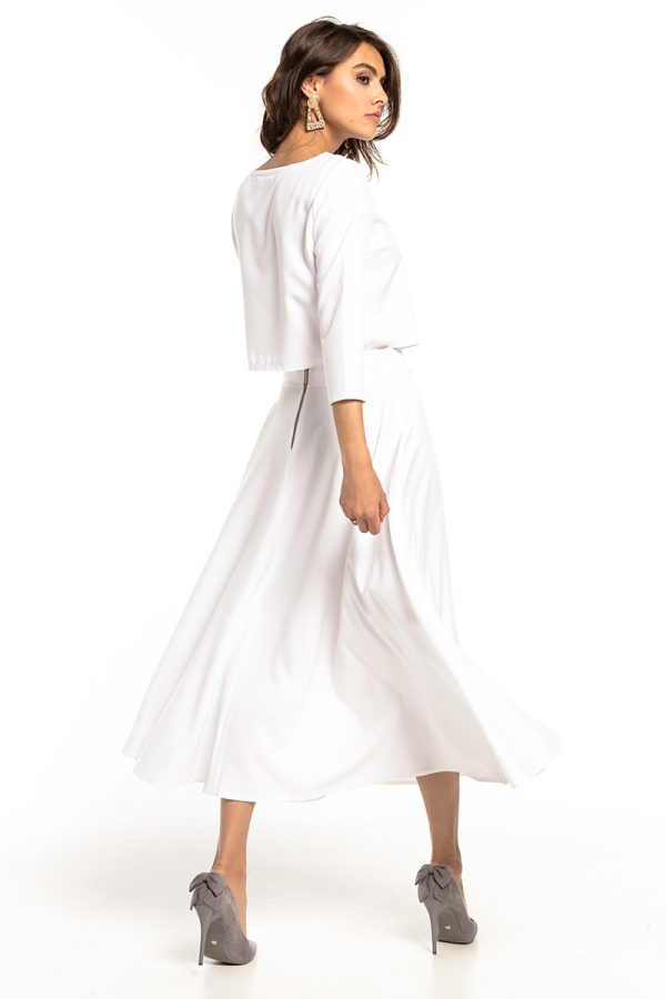 White Blouse in Women`s Blouses, Tunics with Spandex and Polyester