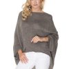 Brown Poncho in Cardigans For Women, Ponchos with Acrylic, Polyamide and Viscose