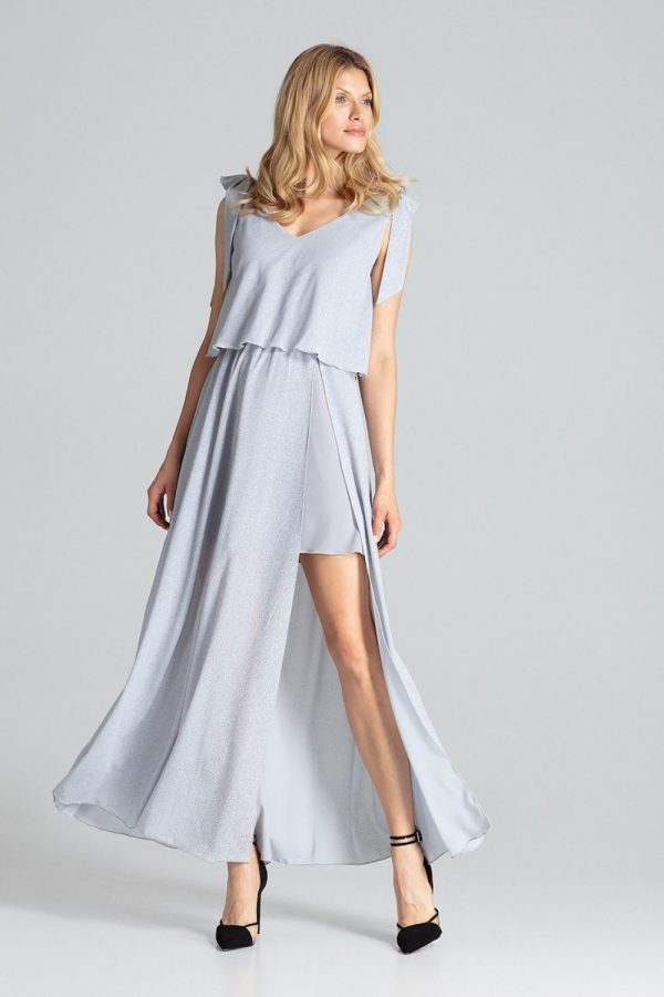 Grey Cocktail Dress in Formal Dresses, Cocktail Dresses with Spandex and Polyester