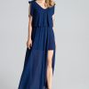 Navy Blue Cocktail Dress in Formal Dresses, Cocktail Dresses with Spandex and Polyester