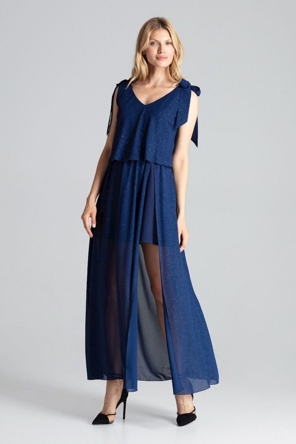 Navy Blue Cocktail Dress in Formal Dresses, Cocktail Dresses with Spandex and Polyester