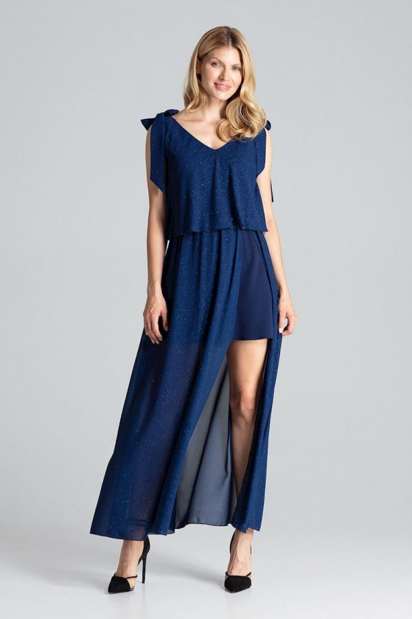 Navy Blue Cocktail Dress in Formal Dresses, Cocktail Dresses with Spandex and Polyester
