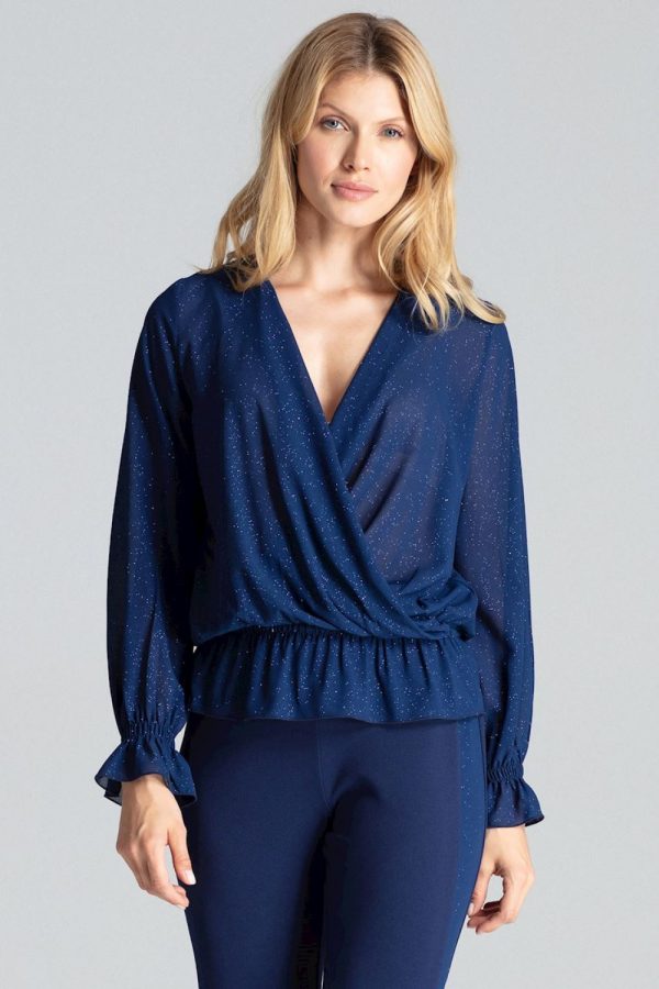 navy blue Blouse model 138282 Figl
