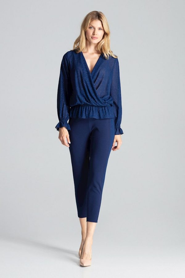navy blue Blouse model 138282 Figl
