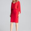 Red Skirt in Skirts with Spandex and Polyester