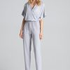 Grey Suit in Playsuits For Women with Spandex and Polyester