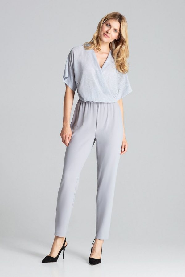 Grey Suit in Playsuits For Women with Spandex and Polyester